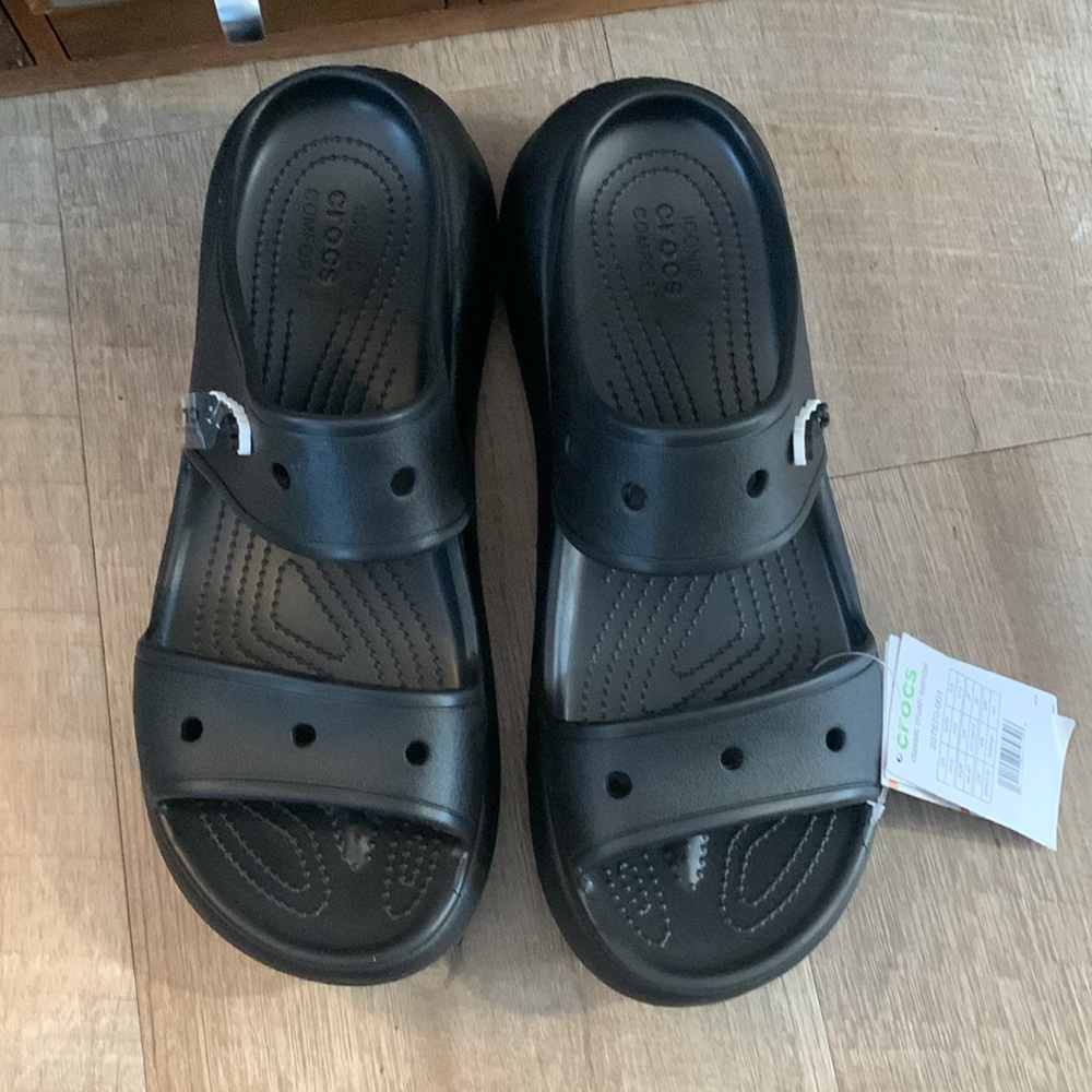 Crocs Crush Clogs Jibbitz Size 12 Black Men’s - Picture 6 of 7